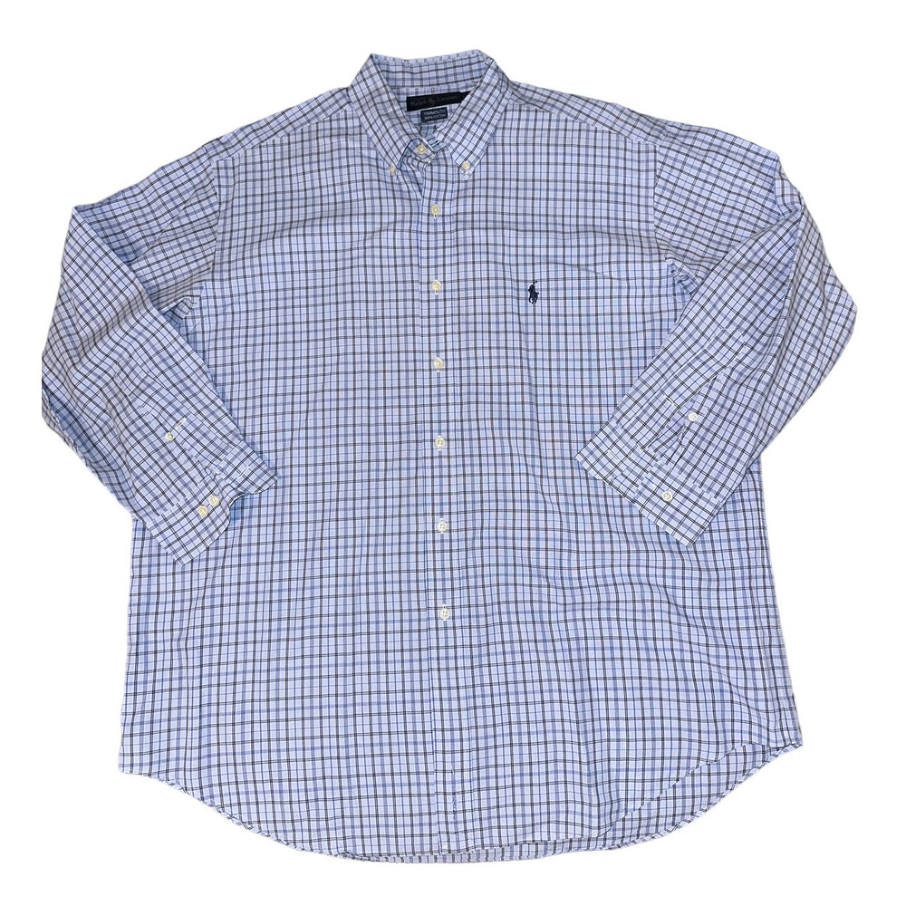 Ralph‎ Lauren Yarmouth Plaid Button Down Shirt Size: 17 32/33